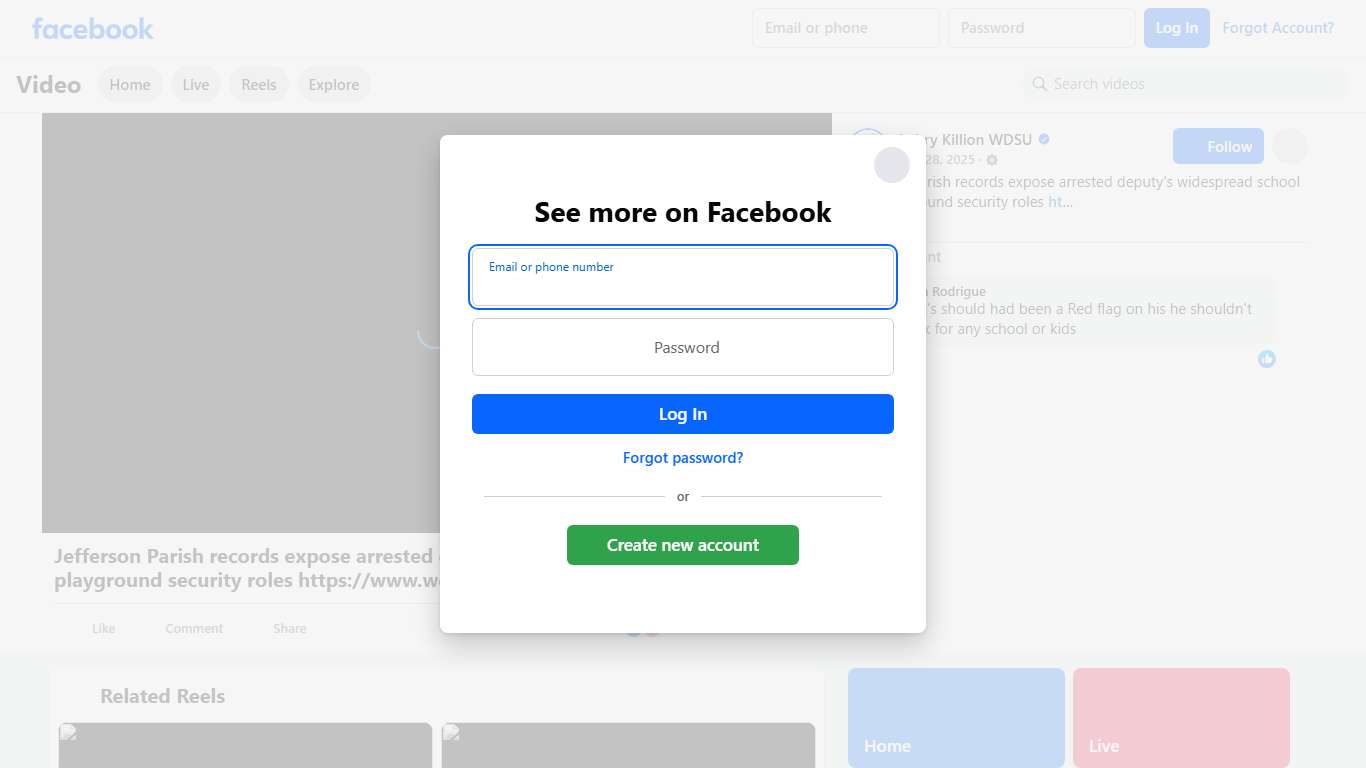 Jefferson Parish records expose arrested deputy's widespread school and playground security roles https://www.wdsu.com/article/jefferson-parish-deputy-widespread-details-schools/64793781 | Aubry Killion WDSU | Facebook